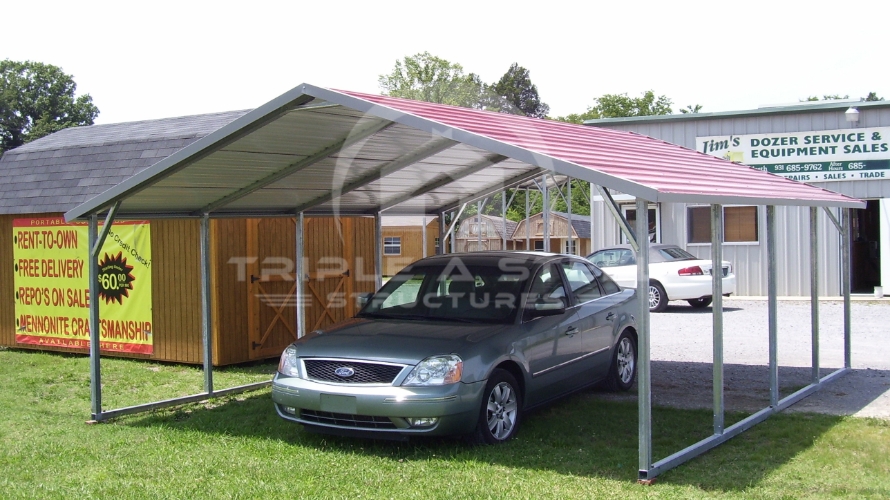 18×21 Boxed Eave Style Carport