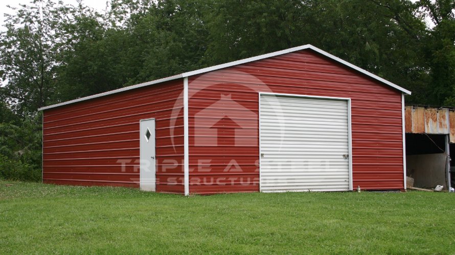 24×36 Boxed Eave Metal Garage