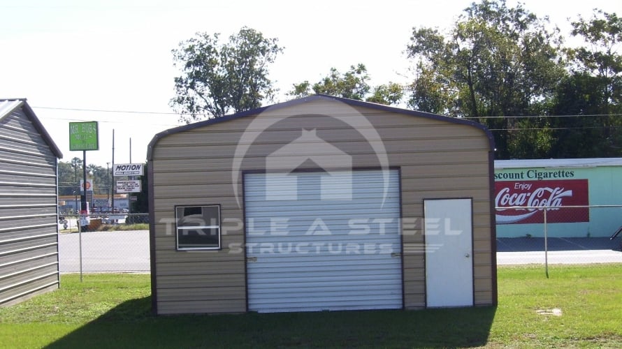 20×26 Regular Metal Garage with Garage Door