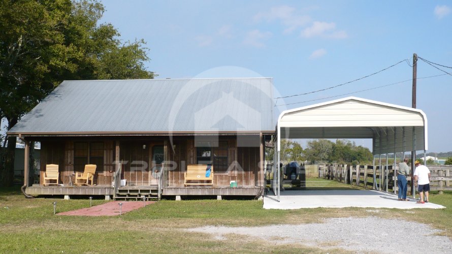 18×21 Regular Style Carport with Two Gables