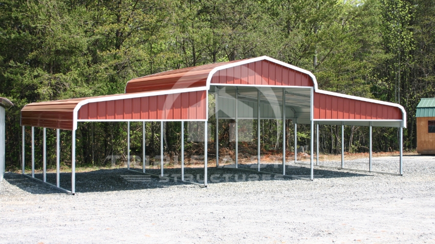 36×21 Regular Style Horse Barn with Vertical Gables