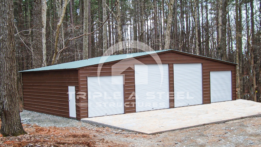 48×26 Seneca Barn Vertical Roof Style and Fully Enclosed All Around