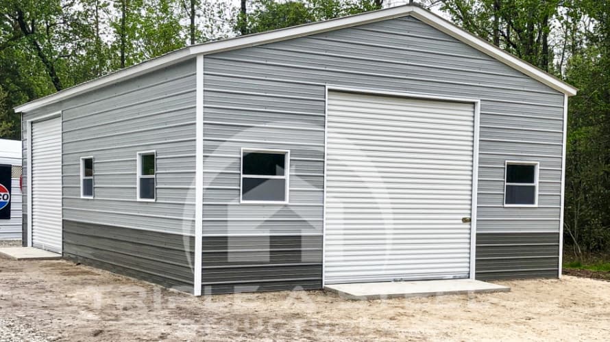 24x36x11 Vertical Two-Tone Garage