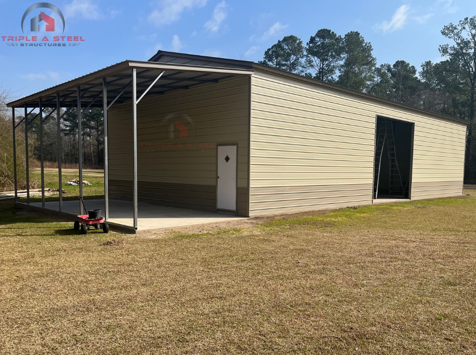 30’x 51’x14′ Garage w/ Front lean-too