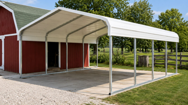 18x21x6 Horizontal Roof Carport