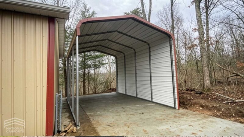 National Carports 12x21x9 horizontal roof