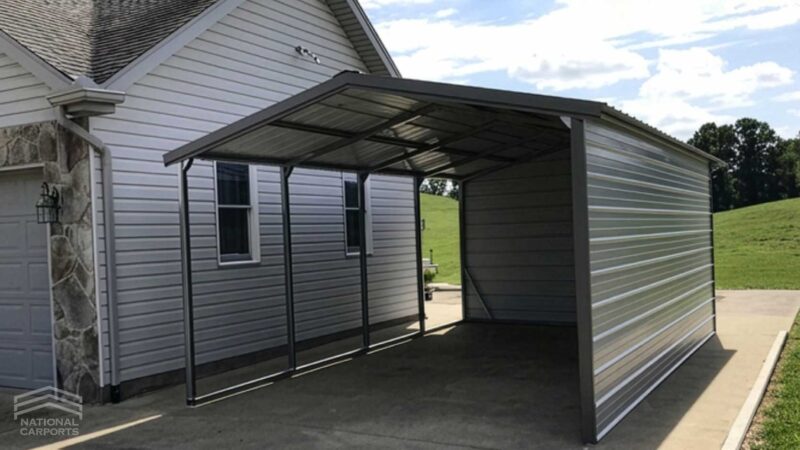 National Carports 18x21x6 vertical roof