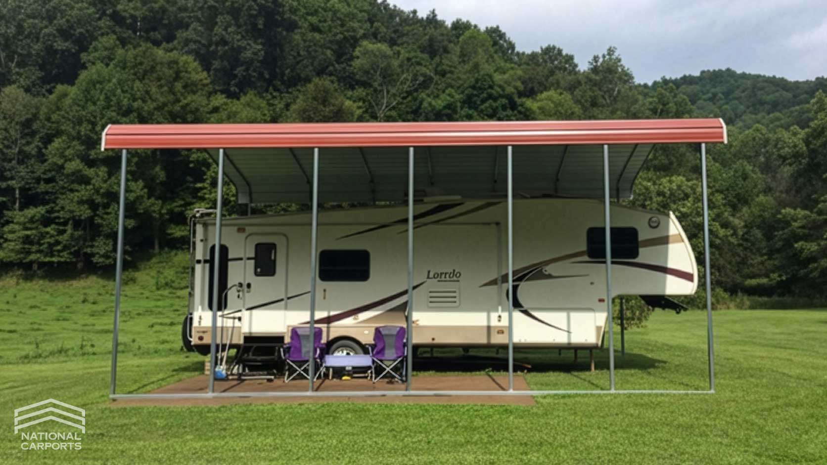 National Carports 18x31x11 horizontal roof
