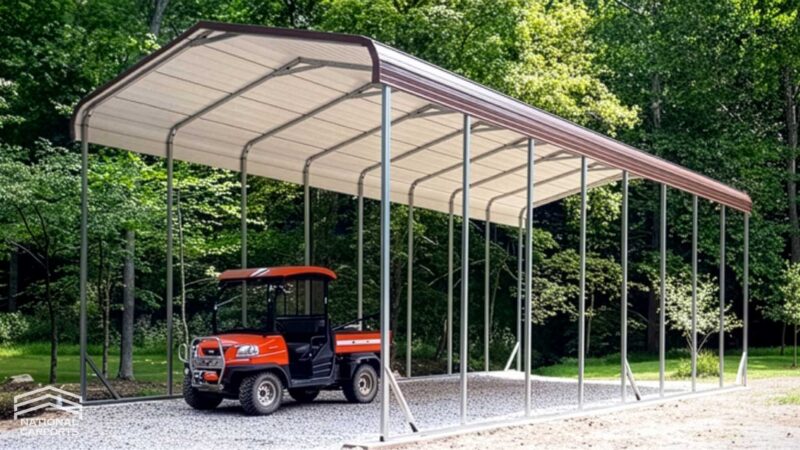 National Carports 18x40x11 horizontal roof