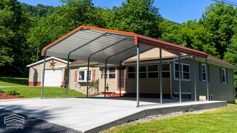 National Carports 24x21x7 horizontal roof
