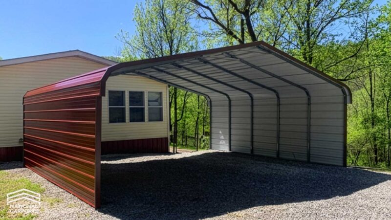 National Carports 24x26x6 horizontal roof