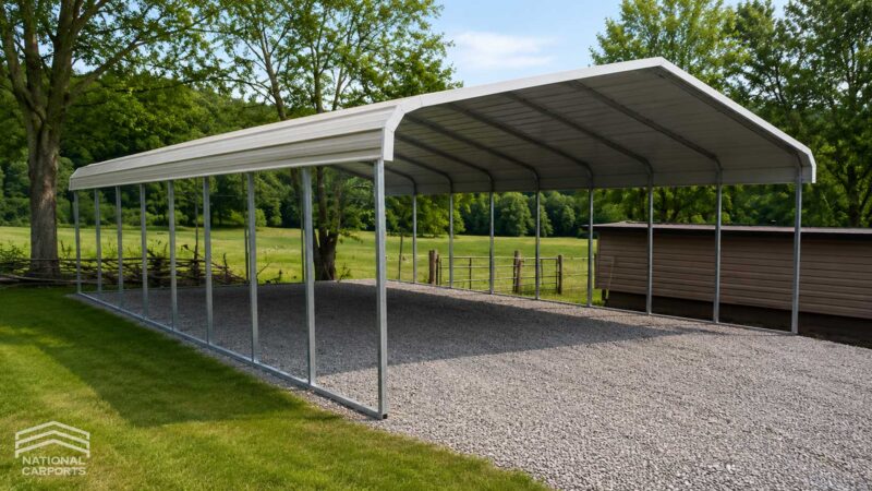 National Carports 24x46x8 horizontal roof