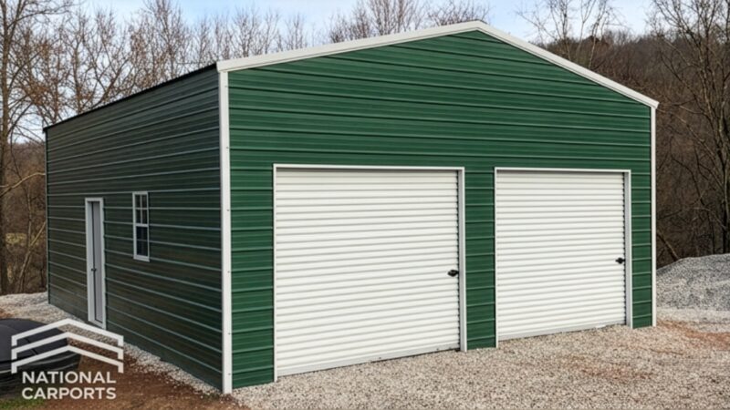 National Carports 26x26x12 Garage two doors scaled